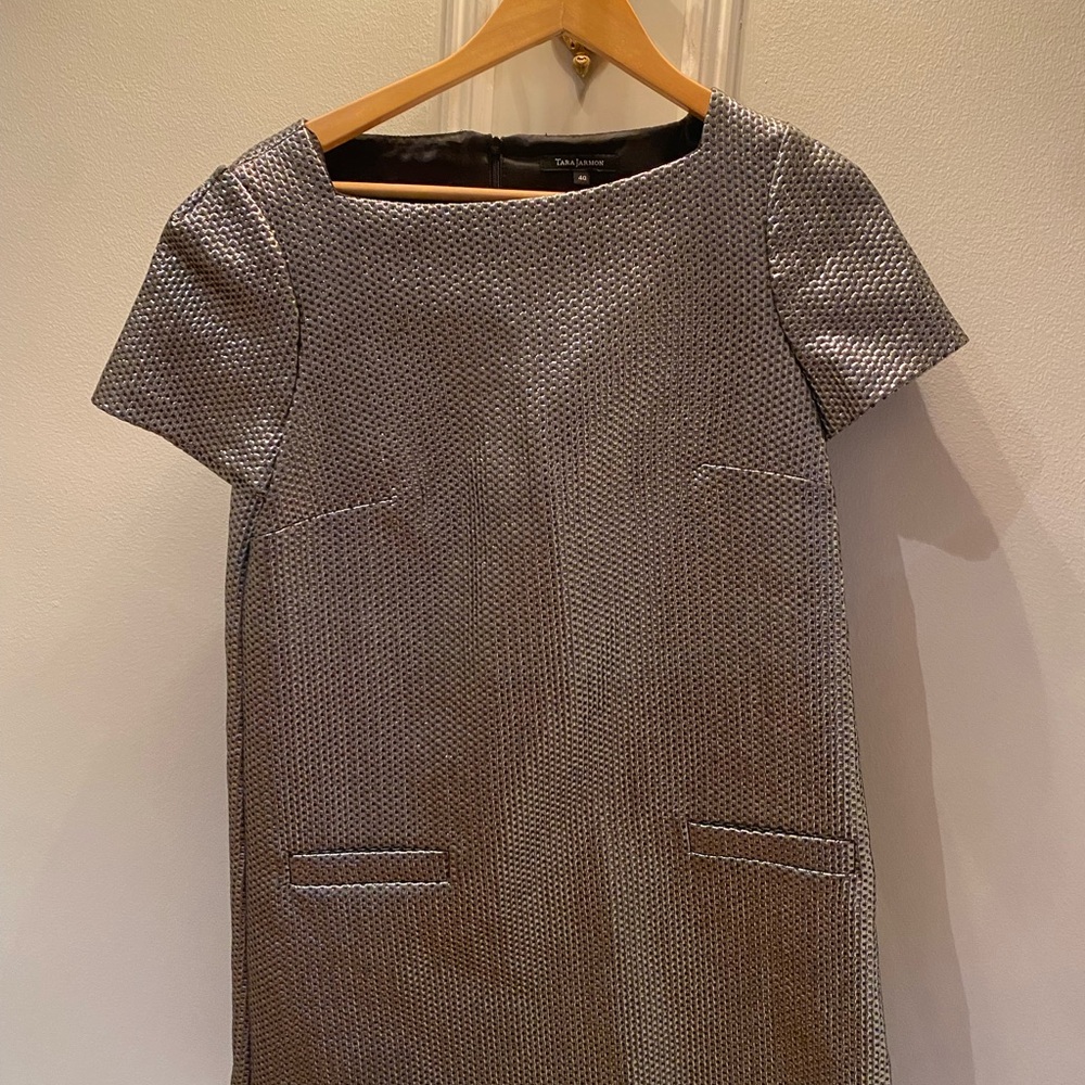 Tara Jarmon silver Textured Women's Dress